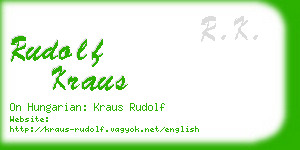 rudolf kraus business card